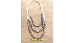 Ladies Necklaces Triple Charming Steels